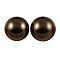 ABS Plastic Imitation Pearl Cabochons, Half Round, Coconut Brown, 8x4mm