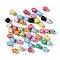 Spray Paint Alloy Beads, Knot, Mixed Color, 7x8x7.5mm, Hole: 1.4mm