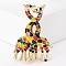 Giraffe Enamel Pins, Light Golden Alloy Brooches for Backpack Clothes, Colorful, 47x33mm