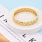 Brass Bracelets, Hinged Bracelets for Women, Heart, Real 18K Gold Plated, 1/2 inch(1.15cm), Inner Diameter: 2-3/8 inch(5.9cm)