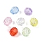 Transparent Acrylic Beads, Faceted, Cone, Mixed Color, 7.5mm, Hole: 1.7mm, 2173pcs/500g