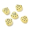Handmade Lampwork Beads Strands, Shell Shapes, Champagne Yellow, 17x18x9~10mm, Hole: 1.2mm, about 22pcs/strand, 16.14''(41cm)