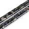 Natural Glaucophane Beads Strands, Rectangle, 16x10x5.5mm, Hole: 1mm, about 25pcs/strand, 15.94 inch(40.5cm)