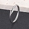 Heart Wing Pattern 304 Stainless Steel Finger Rings, Stainless Steel Color, US Size 7(17.3mm)