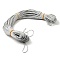 Laser PU Leather Cord, for DIY Jewelry Making, Silver, 2mm, about 98~100m/Bundle