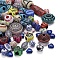 Mixed Antique Style Acrylic Beads/Pendants, Mixed Shapes, Mixed Color, 7~25x7~20x4~13mm, Hole: 1~4mm