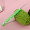 Aluminum Crochet Hooks, with TPR Handle, Lime, 160mm