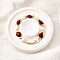 Valentine's Day ABS Imitation Pearl Beads Stretch Bracelets for Women, Heart, with Brass Round Beads, Cadmium Free & Lead Free, Rack Plating, Long-Lasting Plated, Real 18K Gold Plated, Inner Diameter: 2-1/4 inch(5.7cm)