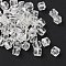 69Pcs Glass Seed Beads, Cube, Faceted, Clear, 4.5x4.5x4.5mm, Hole: 1mm