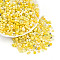 Glass Seed Beads, Mixed Shapes, Mixed Style, Yellow, 2.5~12.5x2~8x2~8mm, Hole: 0.7~1.5mm, about 2045~3215pcs/pound