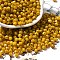 Baking Paint Glass Seed Beads, Bicone, Gold, 4.5x4mm, Hole: 1.1mm, about 142pcs/10g
