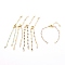 Natural Mixed Stone Handmade Beaded Chains Bracelet Making, with Loop and Brass Lobster Claw Clasps, 6-1/8 inch(15.5cm)