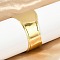 304 Stainless Steel Cuff Bangles for Women, Ion Plating(IP), Real 18K Gold Plated, Inner Diameter: 2x2-1/2 inch(5x6.3cm)