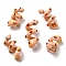 Handmade Lampwork Enamel Beads, Snake, Bumpy, PeachPuff, 27.5~31.5x15~20x14~16mm, Hole: 5~6mm