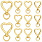 15Pcs Alloy Swivel Clasps, Heart, Golden, 41x26x6mm, Hole: 11x9mm