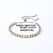 Brass Micro Pave Cubic Zirconia Slider Bracelets for Woman, Square, Champagne Yellow, Inner Diameter: 6-3/4 inch(17cm)