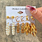 Alloy & Plastic Pearl Earring Sets, Golden, 6~70mm, 6pairs/set