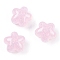 Transparent Epoxy Resin Decoden Cabochons, Glitter Star, Misty Rose, 17x17.5x11mm