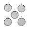 Tibetan Style Antique Silver Alloy Flat Round Pendant Cabochon Settings, Cadmium Free & Lead Free, Tray: 25mm, 35x30x2mm, Hole: 2mm, about 243pcs/1000g