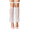 Polycotton Leg Sleeves, Leg Warmers, Japanese Lolita Jk Lace Socks, White, 673x228x2mm
