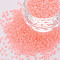 12/0 Imitation Jade Glass Seed Beads, Opaque Colours Luster, Round, Light Coral, 2x1.5mm, Hole: 1mm, about 40000pcs/Pound