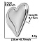 Stylish 304 Stainless Steel Heart Stud Earrings for Women