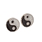 304 Stainless Steel Ying Yang Stud Earrings, Jewely for Unisex, Golden, 16mm