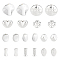 100Pcs 10 Styles Alloy Bead, Long-Lasting Plated, Mixed Shapes, Silver, 7~12.5x6~12x3~6mm, Hole: 1.2~1.6mm, 10pcs/style