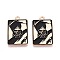 Halloween Theme Alloy and Enamel Pendants, Light Gold, Rectangle, 26x17x1mm, Hole: 1.8mm