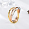 Stainless Steel Trinity Interlocking Finger Rings, Multi-color, US Size 10(19.8mm)