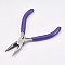 45# Carbon Steel Jewelry Pliers, Wire Cutters, Needle Nose Pliers, Polishing, Lilac, Stainless Steel Color, 11x8.6x0.9cm