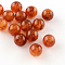 Round Imitation Gemstone Acrylic Beads, Chocolate, 8mm, Hole: 2mm