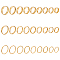 27Pcs 27 Style Stainless Steel Finger Rings for Women, Golden, 2~6mm, Inner Diameter: 15.5~22.9mm, 1pc/style
