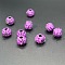 Opaque Acrylic Beads, Round, with Rhinestone, Blue Violet, 12x10mm, Hole: 3.7mm