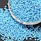 8/0 Glass Seed Beads, Grade A, Round, Opaque Colours, Deep Sky Blue, 2.8~3.2mm, Hole: 1.0mm, about 15000pcs/pound