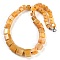 Natural Topaz Jade Hexagon Prism Graduated Beaded Necklaces for Women Men, 19.49 inch(49.5cm)