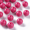 Opaque Acrylic Beads, Round, Camellia, 16x15mm, Hole: 2.8mm,