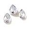 Glass Rhinestone Cabochons, Pointed Back & Back Plated, Faceted, Teardrop, Alexandrite, 6x4x2.5mm