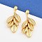 304 Stainless Steel Dangle Stud Earrings, Golden, Shell Shape, 51mm