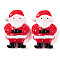 Christmas Decorations Theme Opaque Resin Decoden Cabochons, Santa Claus, 37.5x24.5x8.5mm