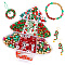 about 1510pcs Christmas Theme DIY Bracelet Making Kit, Mixed Color, 11x4mm, Hole: 1.4mm; about 1510pcs/box