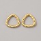 Real 18K Gold Plated Alloy Linking Rings, Twist Rings, Triangle, 11x11x1.5mm, Inner Diameter: 7.5x7.5mm