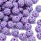 AB-Color Resin Rhinestone Beads, with Acrylic Round Beads Inside, for Bubblegum Jewelry, Lilac, 14x12mm, Hole: 2~2.5mm
