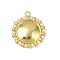 Brass Plastic Pearl Pendants, Round, Long-Lasting Plated, Cadmium Free & Lead Free, Rack Plating, Real 18K Gold Plated, 27x23.5x4mm, Hole: 2.2mm