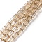 Electroplate Transparent Glass Beads Strands Pearl Luster Plated, Faceted, Rectangle, Tan, 4.8~5x2.5~3x2.5~3mm, Hole: 1mm, about 96pcs/strand, 18.90''(48cm)