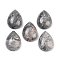 Natural Map Stone Cabochons, Teardrop, 20~20.5x15~15.5x6.5~7mm