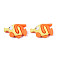 Opaque Resin Cabochons, Fish, Champagne Yellow, 15x23.5x7mm