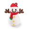 PVC Plastic Pendants, Christmas Theme, Snowman, 51x41.5x24.5mm, Hole: 3.5mm