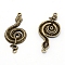 Alloy Big Pendants, Snake Shape, Cadmium Free & Lead Free, Antique Bronze, 50x24x3.5mm, Hole: 1.5mm