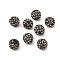 Polymer Clay Rhinestone Beads, Grade A, Round, PP15, Black Diamond, 10mm, Hole: 1.8~2mm, 6 Rows Rhinestone, PP15(2.1~2.2mm)
